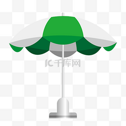 遮阳沙滩图片_绿色沙滩大伞