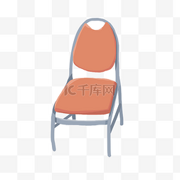 折叠的椅子图片_铁质座椅卡通插画