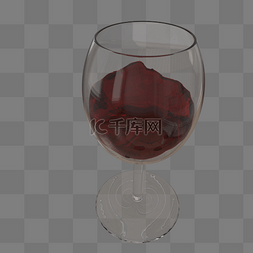 c4d红酒杯插画