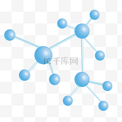 蓝色生物科技分子