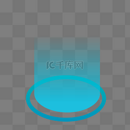 圆环扁平化图片_蓝色创意发光元素