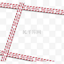 红白条形打折边框