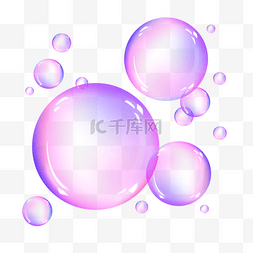 紫色透明泡泡图片_炫彩美丽紫红色肥皂泡泡装饰