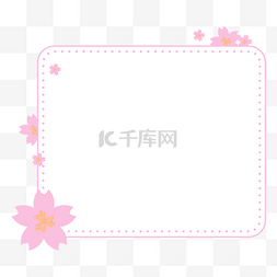 樱花植物边框图片_粉色樱花浪漫边框