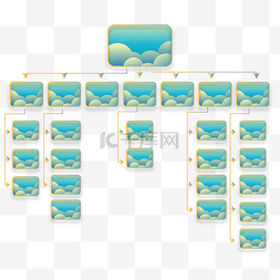 组织架构图psd图片_中国风框架架构图