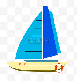 海上帆船运动图片_夏日海上蓝色帆船