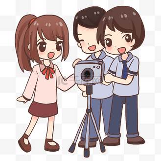 拍照卡通手绘插画企业vip免费下载下载png下载psd摄影图小男孩用可爱