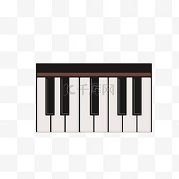 钢琴黑白键装饰插画