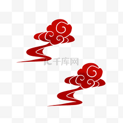 红色鼠年图片_祥云装饰新年鼠年