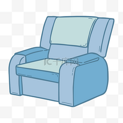 单人沙发家具图片_蓝色单人沙发