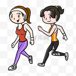 减肥运动美女图片_卡通健身锻炼减肥美女PNG透明底