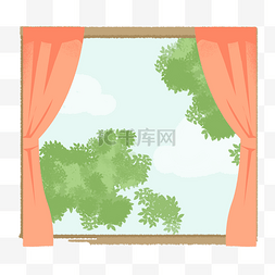 窗户窗户图片_彩色植物窗户