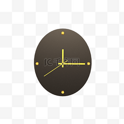 客厅简图片_C4D立体椭圆形创意钟表