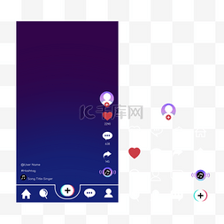 社交媒体抖音视频界面