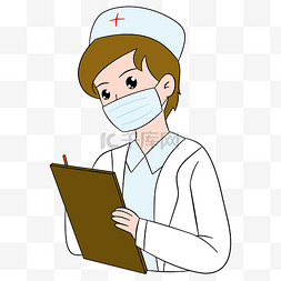 手绘护士节图片_手绘写记录的医生