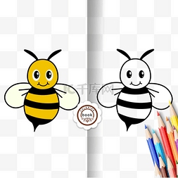 黑白铅笔剪贴画图片_honeybee clipart black and white 飞翔蜜蜂