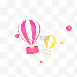 儿童节气球漂浮几何电商装饰