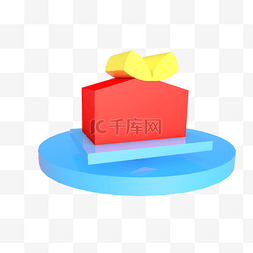 红色母亲节礼盒图片_母亲节礼品盒C4D立体装饰