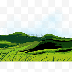 绿色草原山丘