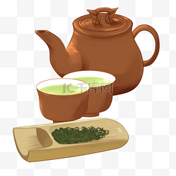 茶壶和茶杯图片_黄色的茶壶和茶杯
