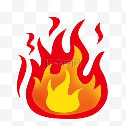 火徽标图片_手绘燃烧的火堆