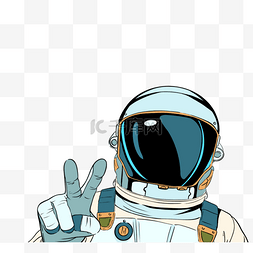 中国宇航员插画图片_宇航员插画波普恶搞插画元素
