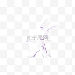 紫色长耳朵兔子图片_长耳朵兔兔