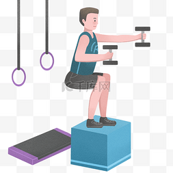健身运动锻炼插画