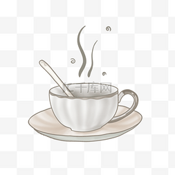 茶杯冒气图片_灰白色咖啡杯
