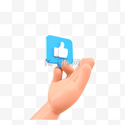大拇指手卡通图片_只手握住像对话框元素