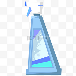 蓝色瓶子卡通图片_洗洁精瓶子
