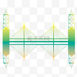城市大桥建筑剪影