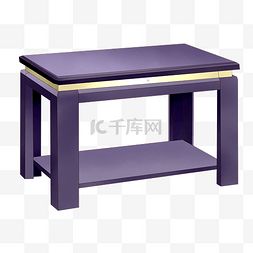 紫色小凳子卡通插画