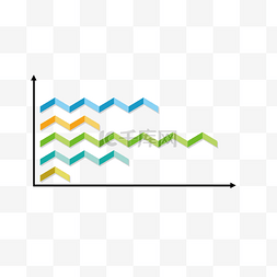 大数据趋势图插画