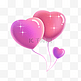 节日庆祝爱心气球