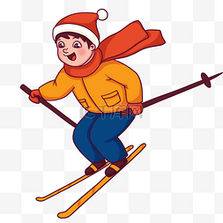 儿童冬季运动图片_儿童滑雪