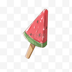 红色绘本图片_夏日食物装饰图案冰淇淋