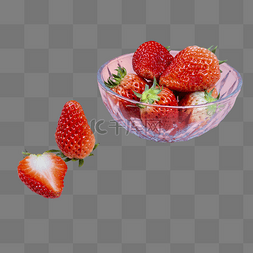牛奶草莓图片_草莓水果