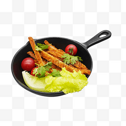 锅里蔬菜鸡排