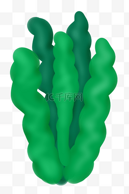 海底绿色图片_海底绿色水草生物