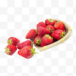 抱着草莓的小熊图片_水果草莓