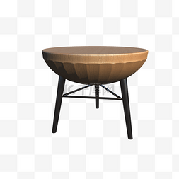 金属质感的腿图片_木料创意可爱小凳
