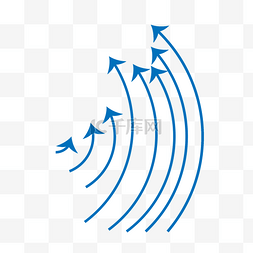 上升箭头直的图片_蓝色多箭头
