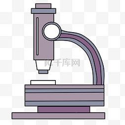 观察设备图片_卡通化学显微镜插画