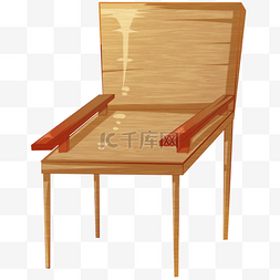 简约木质椅子插画