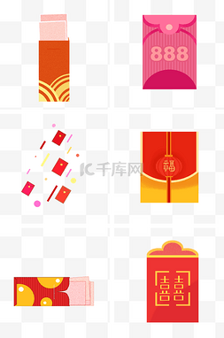 庆祝广告图片_卡通手绘中国风红色红包插画