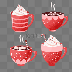 巧克力色图片_christmas hot cocoa mug?色可爱冬季热饮