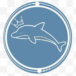 蓝色海豚图案