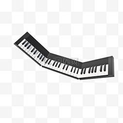 黑色折叠钢琴