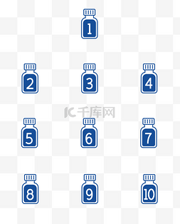 1到30序号图片_微信公众号简约蓝色药瓶分隔符